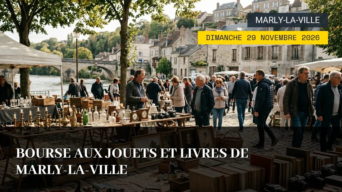 Affiche de l'événement : Bourse aux Jouets et Livres de Marly-la-Ville – Dimanche 29 Novembre 2026