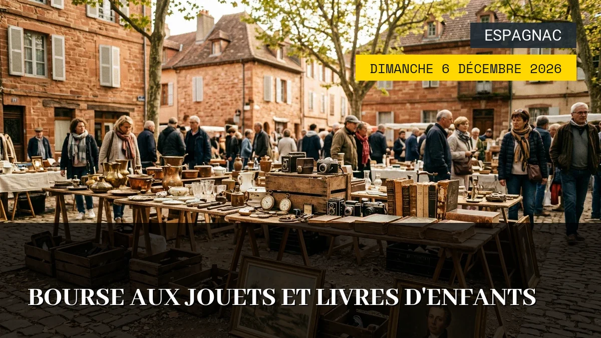 Affiche de l'événement : Bourse aux Jouets et Livres d&rsquo;Enfants – Dimanche 6 Décembre 2026