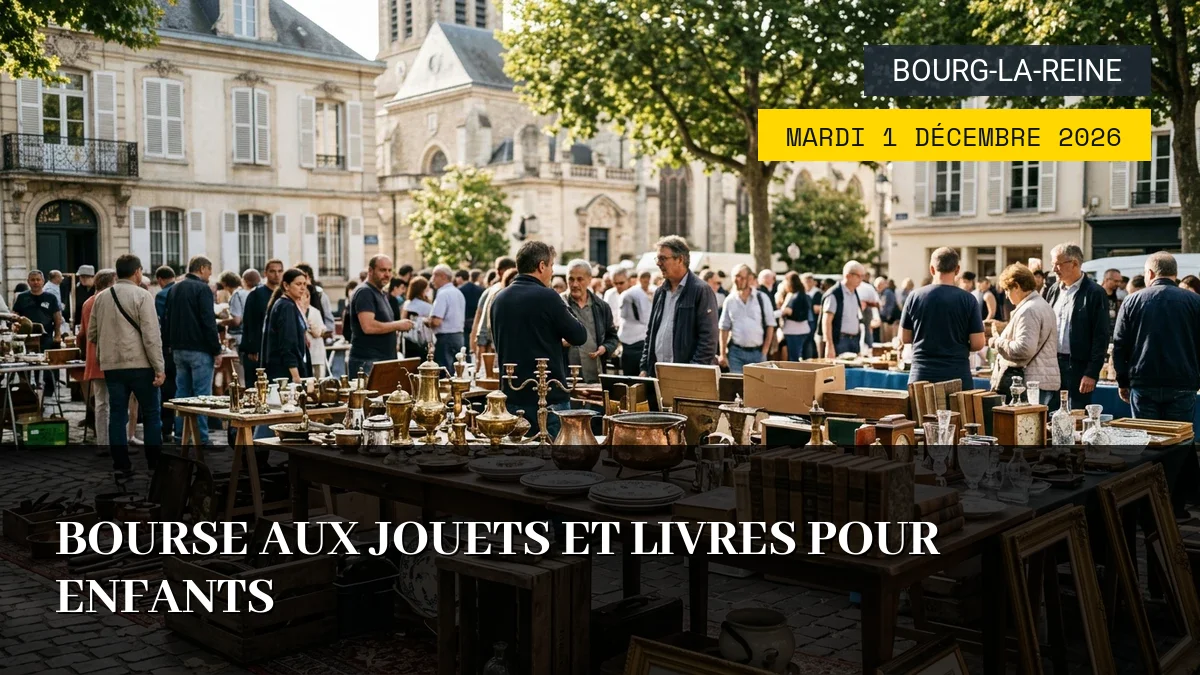 Affiche de l'événement : Bourse aux Jouets et Livres pour Enfants — Du Mardi 1 Décembre 2026 au Jeudi 3 Décembre 2026