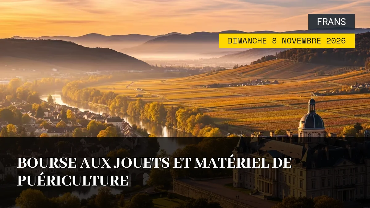 Affiche de l'événement : Bourse aux Jouets et Matériel de Puériculture – Dimanche 8 Novembre 2026
