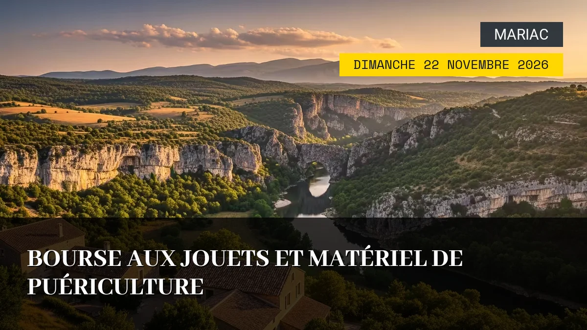 Affiche de l'événement : Bourse aux Jouets et Matériel de Puériculture – Dimanche 22 Novembre 2026