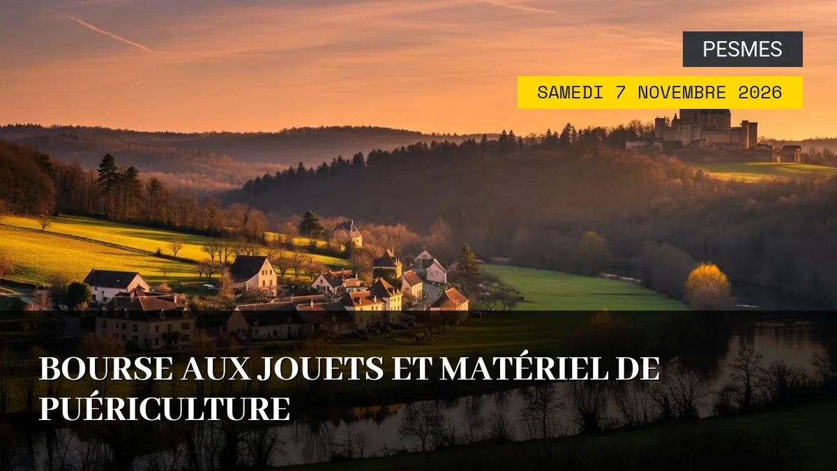 Affiche de l'événement : Bourse aux Jouets et Matériel de Puériculture – Samedi 7 Novembre 2026