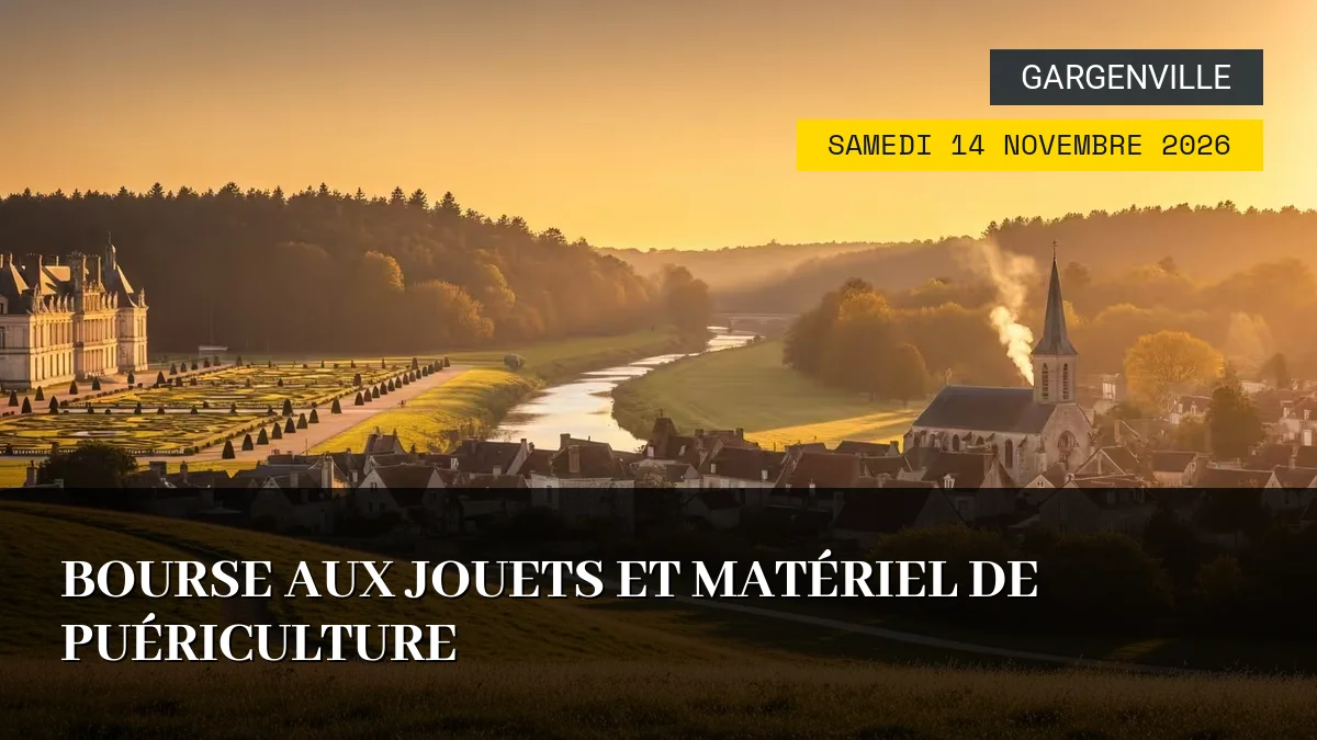 Affiche de l'événement : Bourse aux Jouets et Matériel de Puériculture – Samedi 14 Novembre 2026