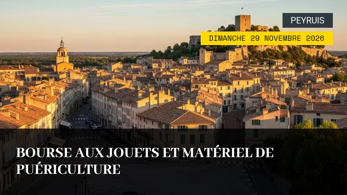 Affiche de l'événement : Bourse aux Jouets et Matériel de Puériculture – Dimanche 29 Novembre 2026