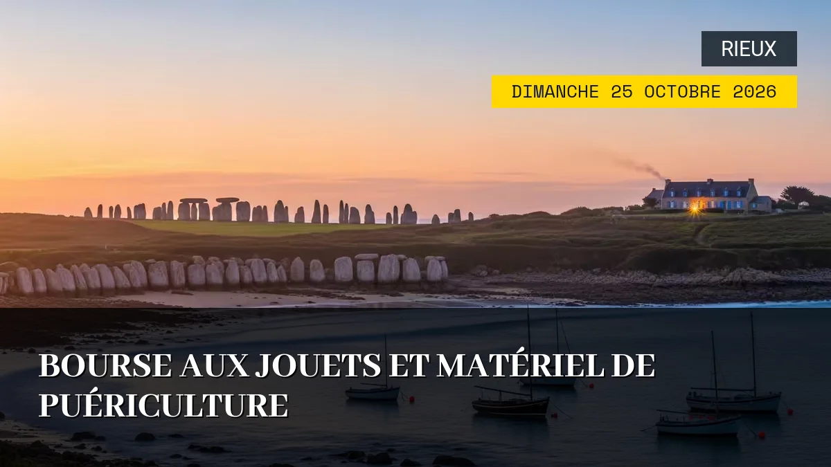 Affiche de l'événement : Bourse aux Jouets et Matériel de Puériculture – Dimanche 25 Octobre 2026