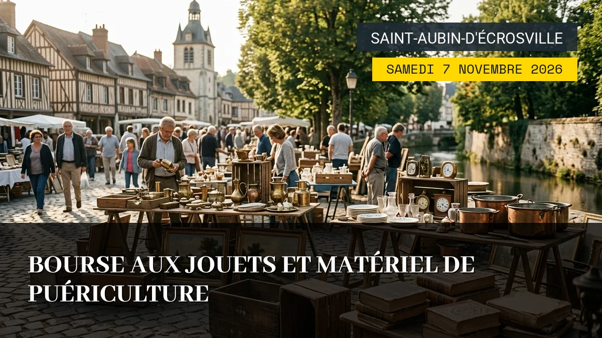 Affiche de l'événement : Bourse aux Jouets et Matériel de Puériculture – Samedi 7 Novembre 2026