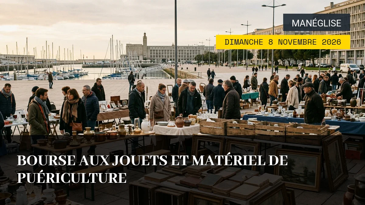 Affiche de l'événement : Bourse aux Jouets et Matériel de Puériculture – Dimanche 8 Novembre 2026
