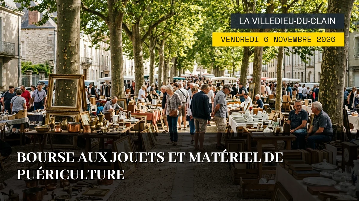 Affiche de l'événement : Bourse aux Jouets et Matériel de Puériculture – Vendredi 6 Novembre 2026