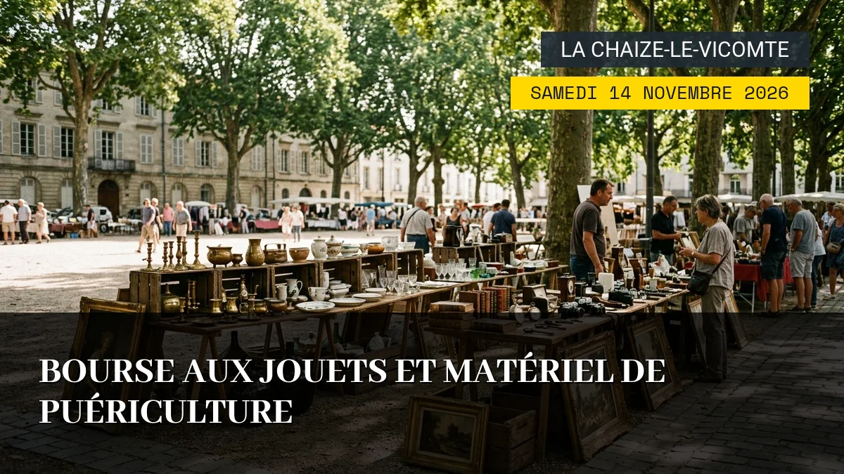 Affiche de l'événement : Bourse aux Jouets et Matériel de Puériculture – Samedi 14 Novembre 2026