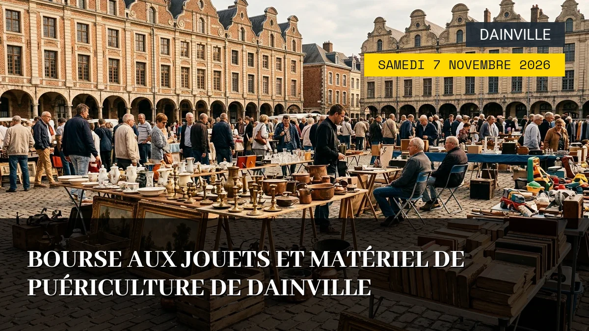 Affiche de l'événement : Bourse aux jouets et matériel de puériculture de Dainville – Samedi 7 Novembre 2026