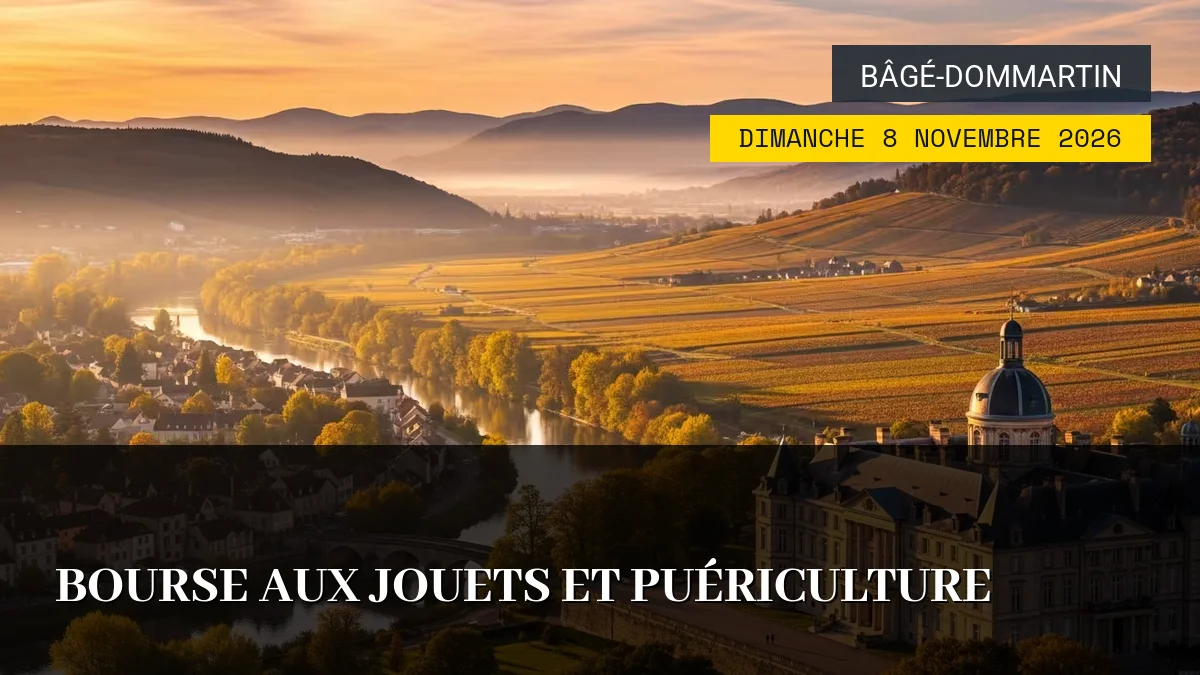 Affiche de l'événement : Bourse aux Jouets et Puériculture – Dimanche 8 Novembre 2026