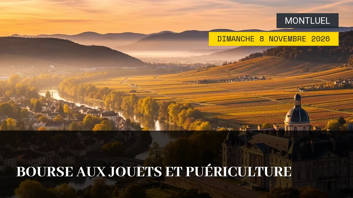 Affiche de l'événement : Bourse aux Jouets et Puériculture – Dimanche 8 Novembre 2026