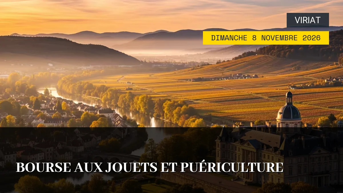 Affiche de l'événement : Bourse aux Jouets et Puériculture – Dimanche 8 Novembre 2026