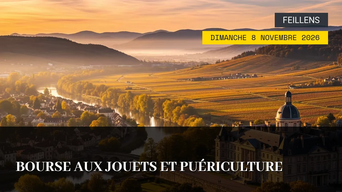 Affiche de l'événement : Bourse aux Jouets et Puériculture – Dimanche 8 Novembre 2026