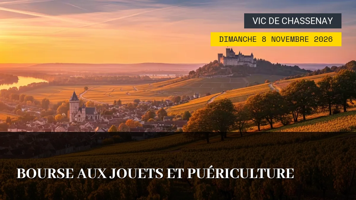Affiche de l'événement : Bourse aux Jouets et Puériculture – Dimanche 8 Novembre 2026
