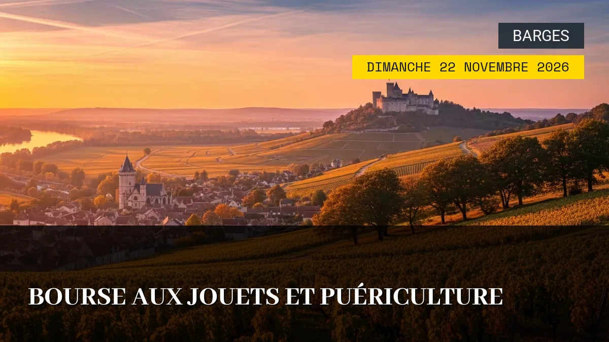 Affiche de l'événement : Bourse aux Jouets et Puériculture – Dimanche 22 Novembre 2026