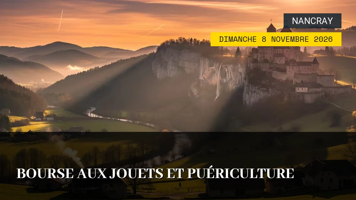Affiche de l'événement : Bourse aux Jouets et Puériculture – Dimanche 8 Novembre 2026