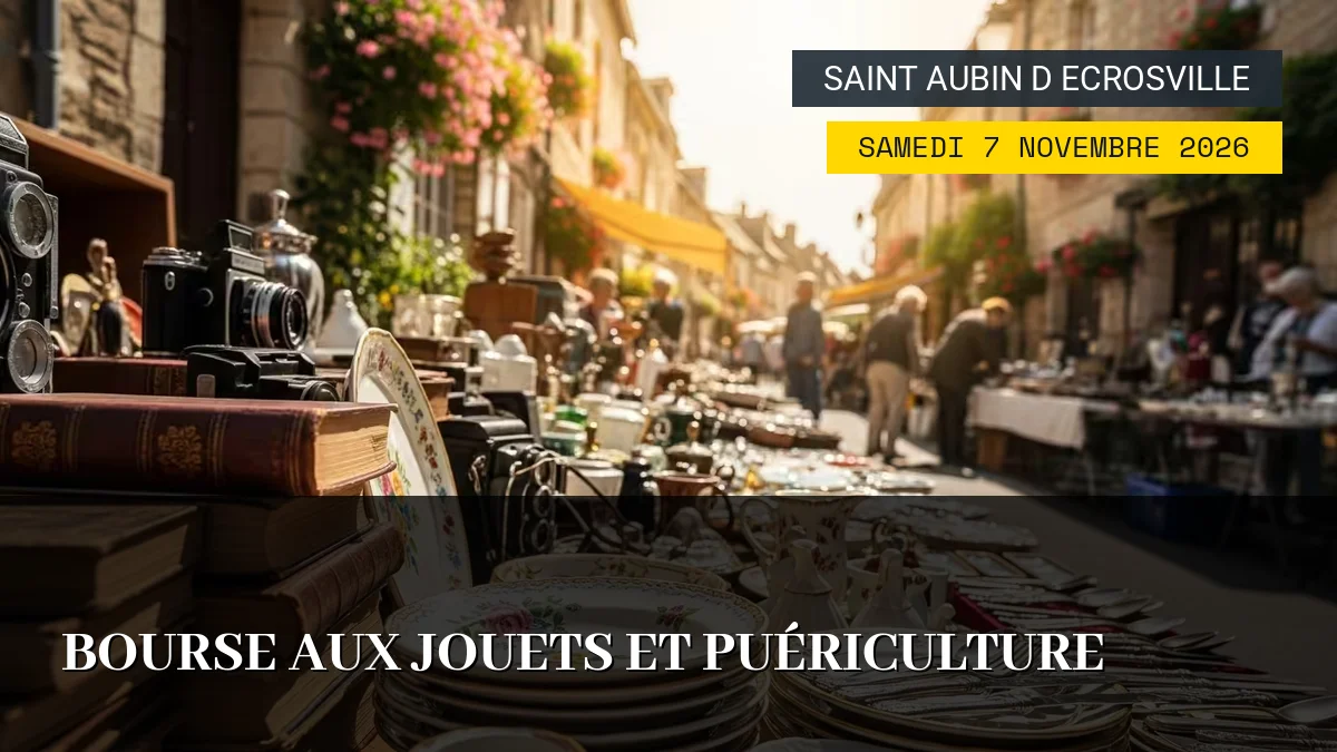 Affiche de l'événement : Bourse aux Jouets et Puériculture – Samedi 7 Novembre 2026