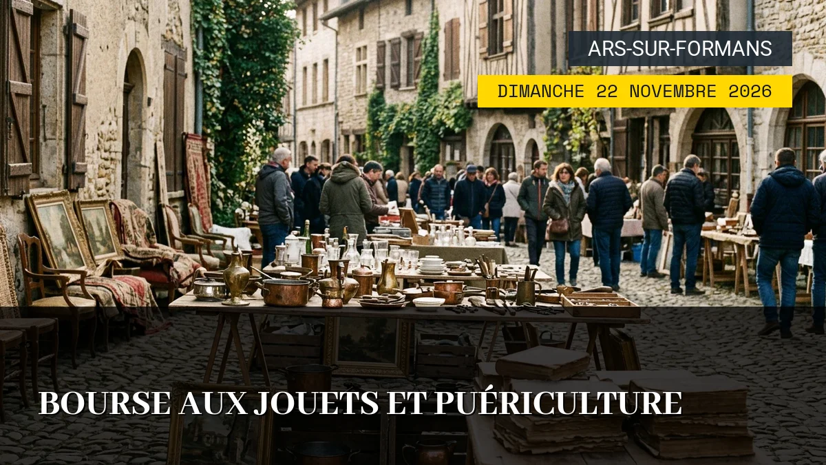 Affiche de l'événement : Bourse aux Jouets et Puériculture – Dimanche 22 Novembre 2026