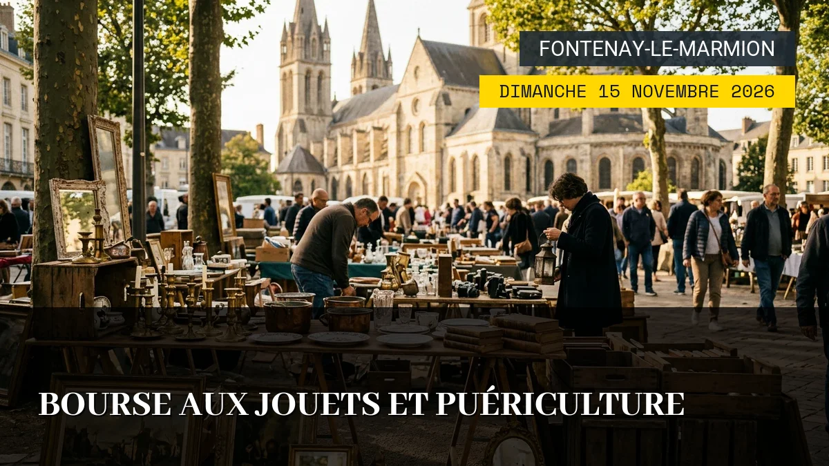 Affiche de l'événement : Bourse aux Jouets et Puériculture – Dimanche 15 Novembre 2026