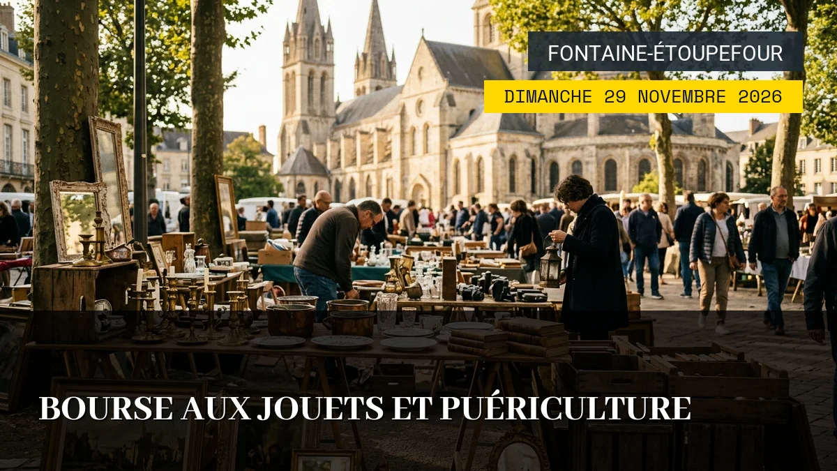 Affiche de l'événement : Bourse aux Jouets et Puériculture – Dimanche 29 Novembre 2026