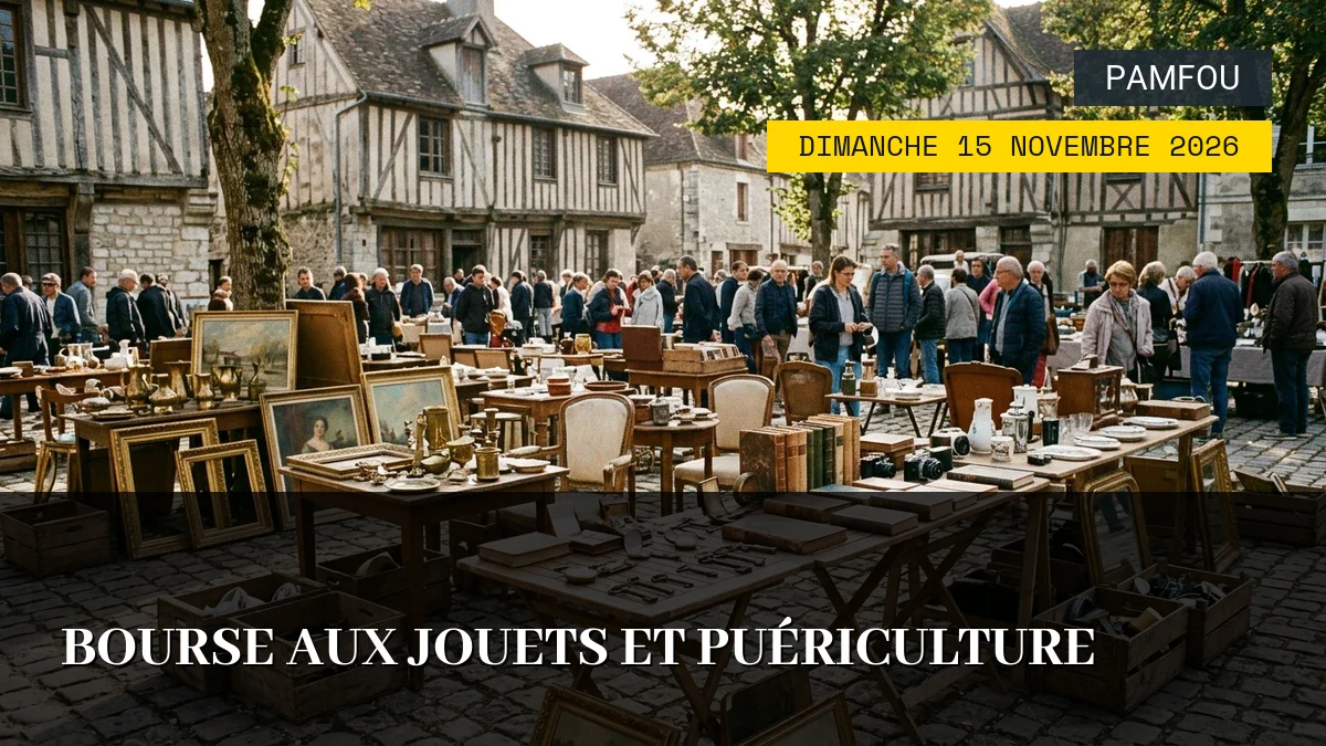 Affiche de l'événement : Bourse aux jouets et puériculture – Dimanche 15 Novembre 2026
