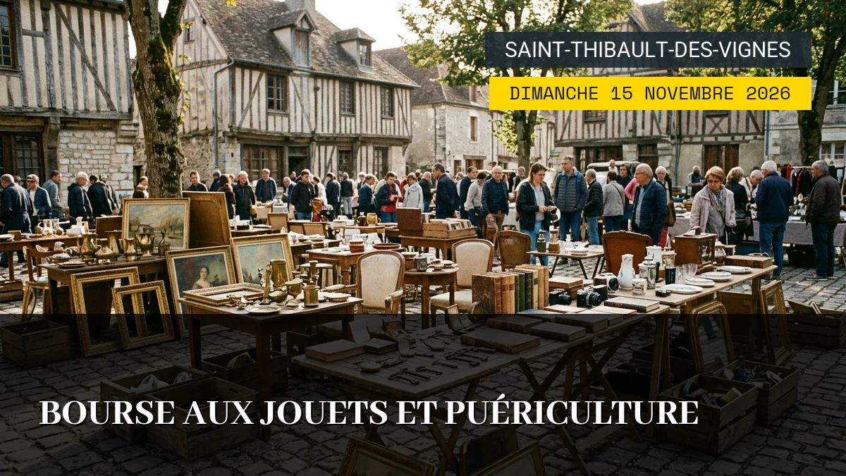 Affiche de l'événement : Bourse aux Jouets et Puériculture – Dimanche 15 Novembre 2026