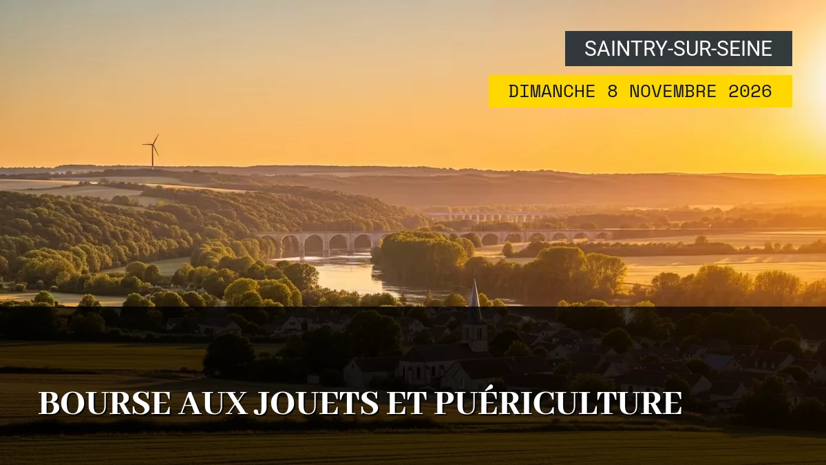 Affiche de l'événement : Bourse aux Jouets et Puériculture – Dimanche 8 Novembre 2026