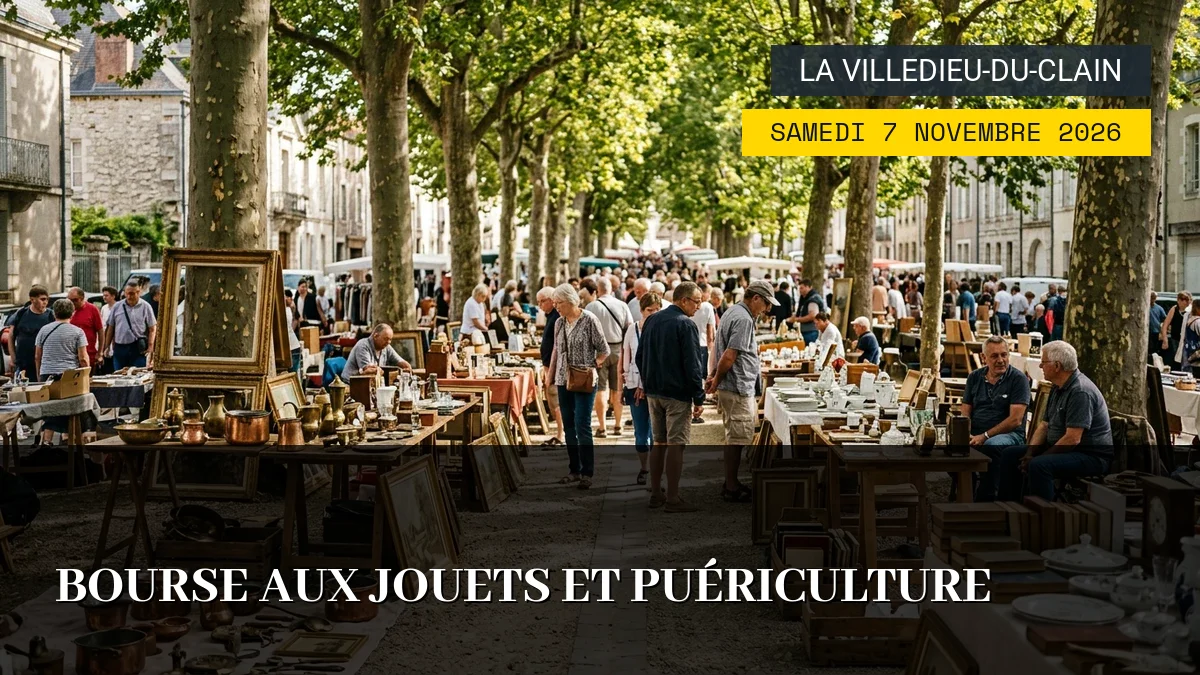 Affiche de l'événement : Bourse aux Jouets et Puériculture – Samedi 7 Novembre 2026
