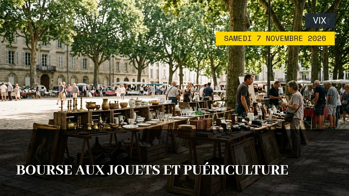 Affiche de l'événement : Bourse aux Jouets et Puériculture – Samedi 7 Novembre 2026