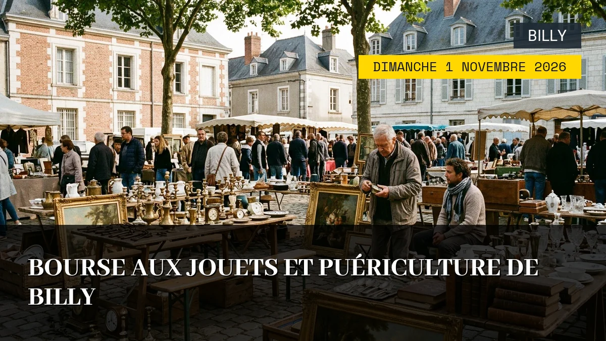 Affiche de l'événement : Bourse aux jouets et puériculture de Billy – Dimanche 1 Novembre 2026