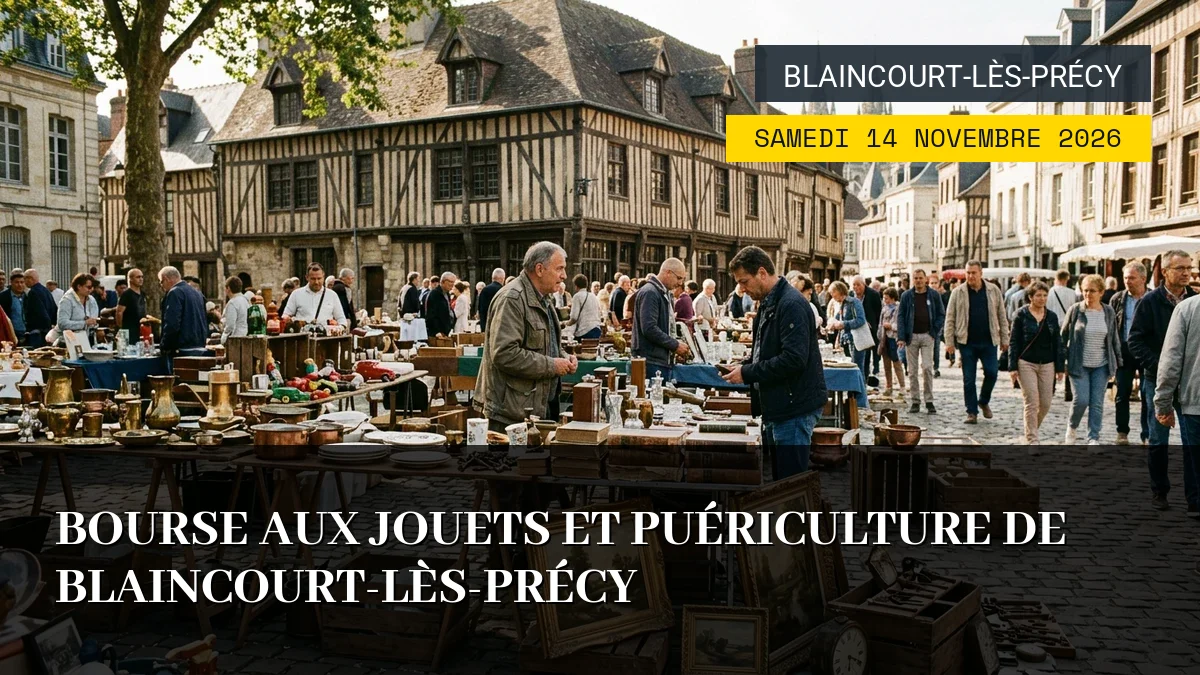 Affiche de l'événement : Bourse aux jouets et puériculture de Blaincourt-lès-Précy – Samedi 14 Novembre 2026