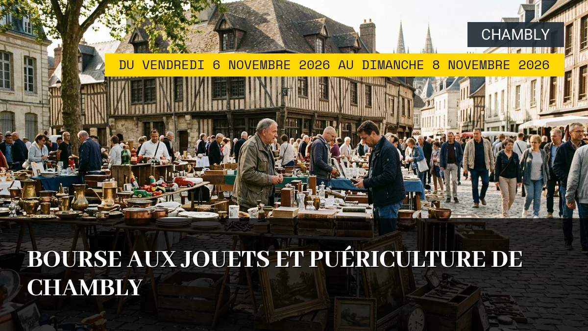 Affiche de l'événement : Bourse aux Jouets et Puériculture de Chambly – Du Vendredi 6 Novembre 2026 au Dimanche 8 Novembre 2026