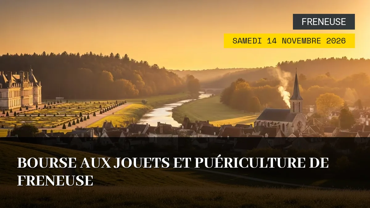 Affiche de l'événement : Bourse aux Jouets et Puériculture de Freneuse – Samedi 14 Novembre 2026