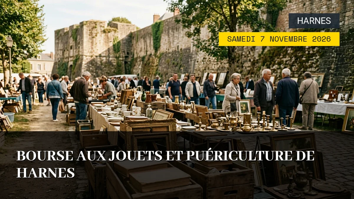 Affiche de l'événement : Bourse aux jouets et puériculture de Harnes – Samedi 7 Novembre 2026