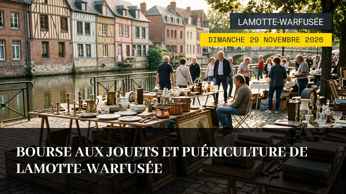 Affiche de l'événement : Bourse aux jouets et puériculture de Lamotte-Warfusée – Dimanche 29 Novembre 2026