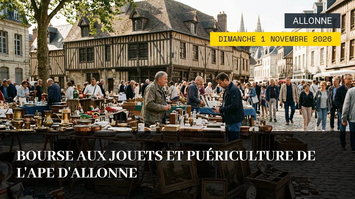 Affiche de l'événement : Bourse aux jouets et puériculture de l&rsquo;APE d&rsquo;Allonne – Dimanche 1 Novembre 2026