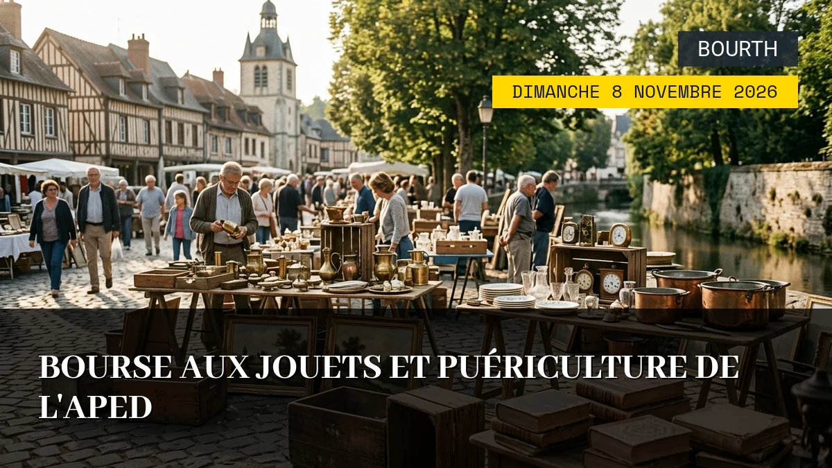 Affiche de l'événement : Bourse aux Jouets et Puériculture de l&rsquo;APED – Dimanche 8 Novembre 2026
