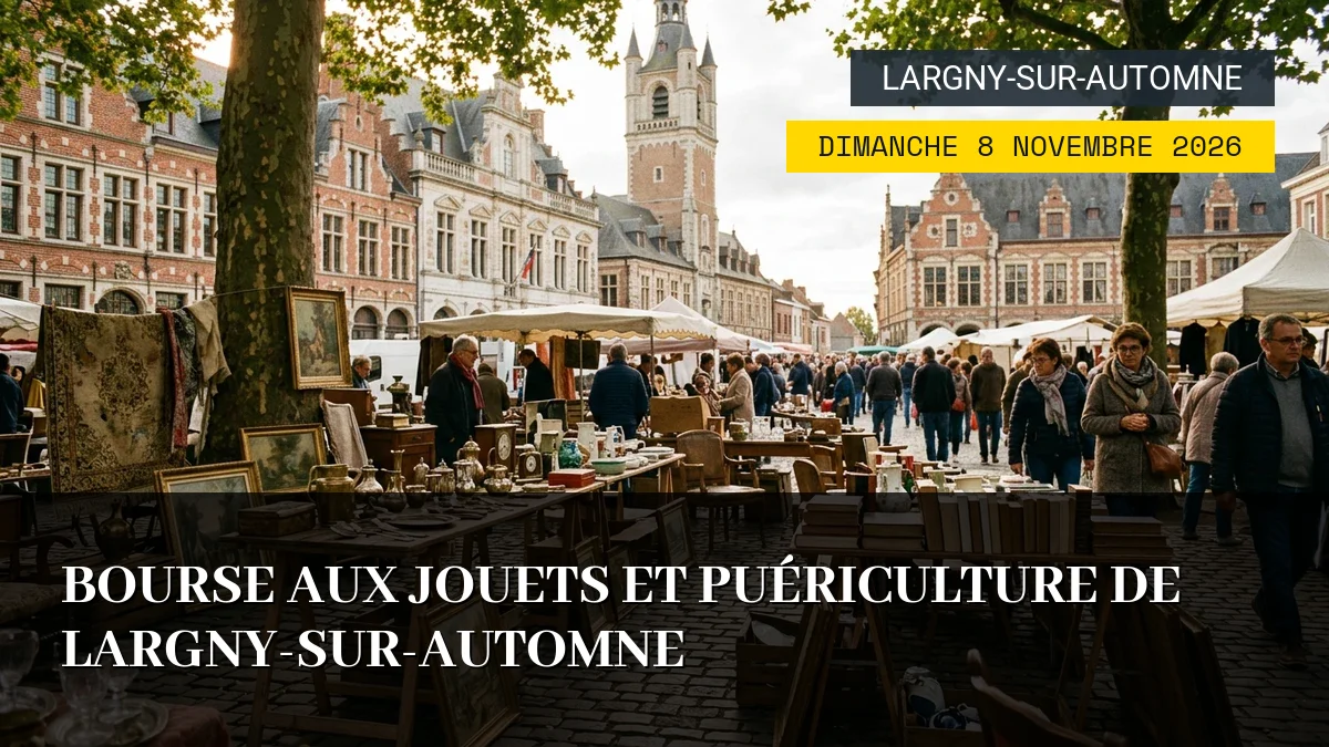 Affiche de l'événement : Bourse aux Jouets et Puériculture de Largny-sur-Automne – Dimanche 8 Novembre 2026