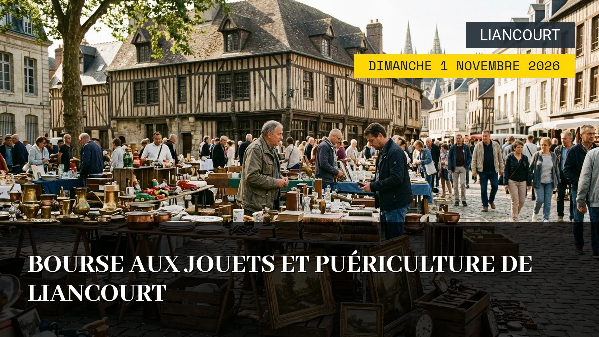 Affiche de l'événement : Bourse aux jouets et puériculture de Liancourt – Dimanche 1 Novembre 2026