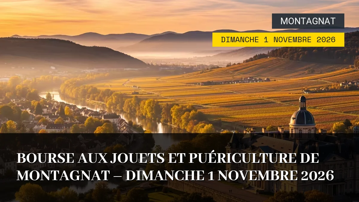 Affiche de l'événement : Bourse aux Jouets et Puériculture de Montagnat – Dimanche 1 Novembre 2026