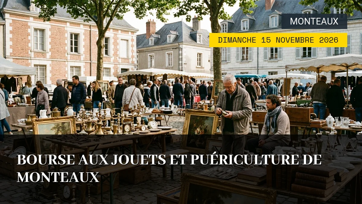 Affiche de l'événement : Bourse aux Jouets et Puériculture de Monteaux – Dimanche 15 Novembre 2026
