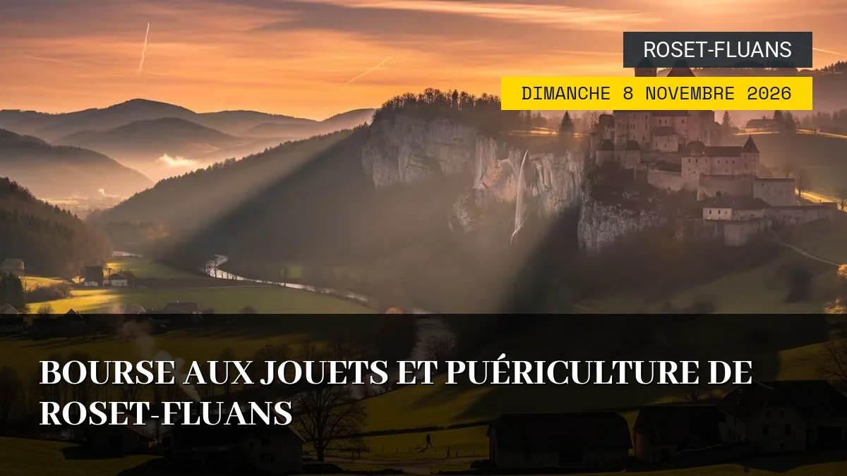 Affiche de l'événement : Bourse aux Jouets et Puériculture de Roset-Fluans – Dimanche 8 Novembre 2026