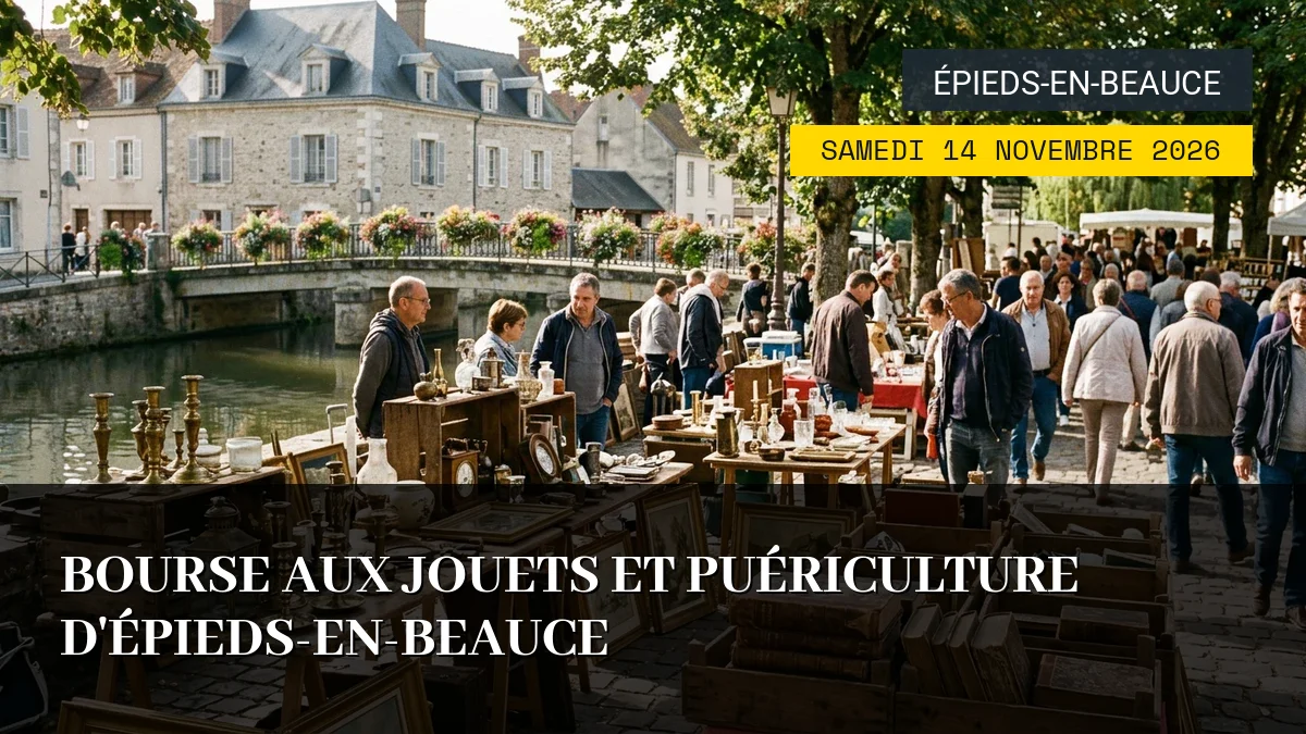 Affiche de l'événement : Bourse aux Jouets et Puériculture d&rsquo;Épieds-en-Beauce – Samedi 14 Novembre 2026