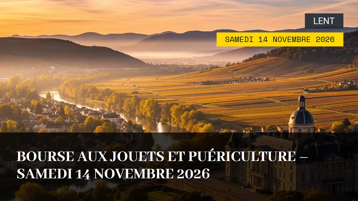 Affiche de l'événement : Bourse aux Jouets et Puériculture – Samedi 14 Novembre 2026