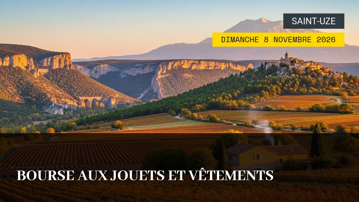 Affiche de l'événement : Bourse aux Jouets et Vêtements – Dimanche 8 Novembre 2026