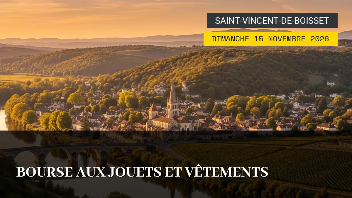 Affiche de l'événement : Bourse aux Jouets et Vêtements – Dimanche 15 Novembre 2026