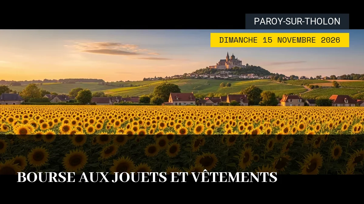 Affiche de l'événement : Bourse aux Jouets et Vêtements – Dimanche 15 Novembre 2026