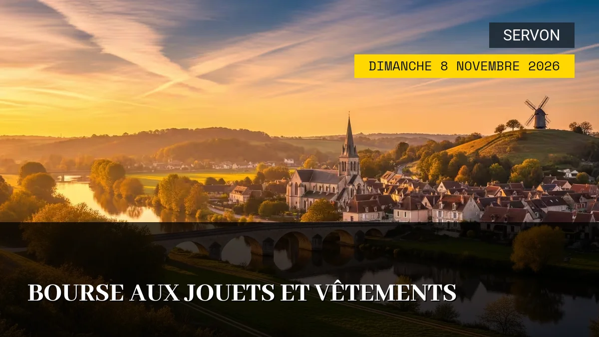 Affiche de l'événement : Bourse aux Jouets et Vêtements – Dimanche 8 Novembre 2026