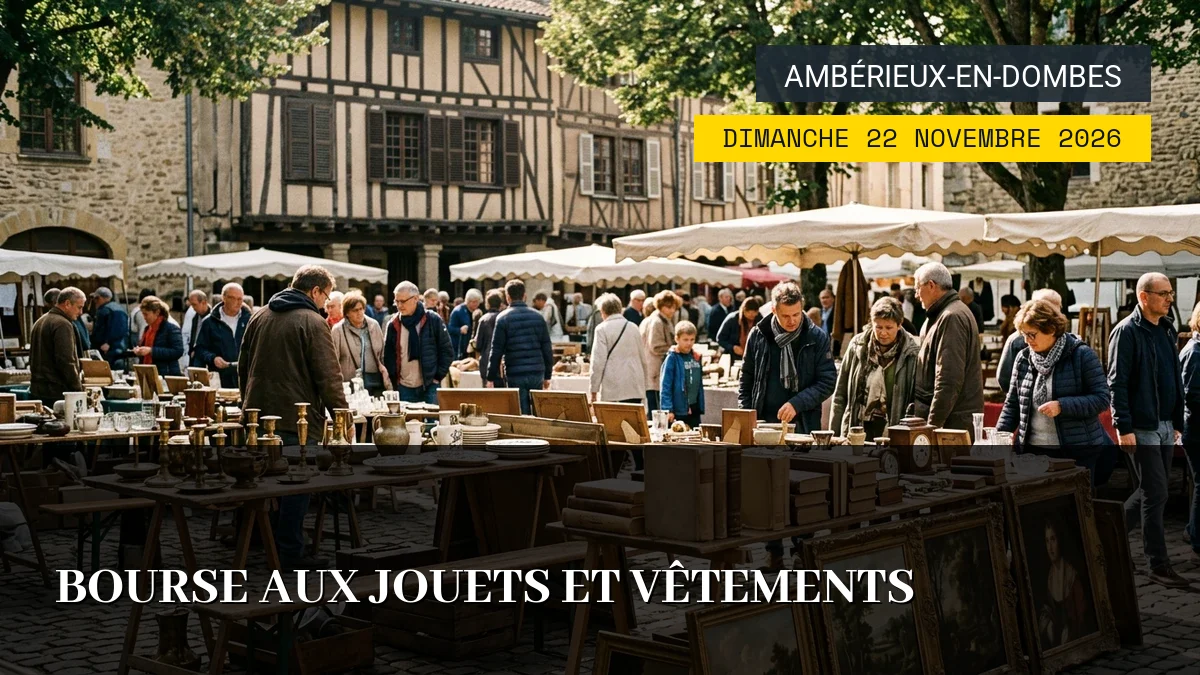 Affiche de l'événement : Bourse aux Jouets et Vêtements – Dimanche 22 Novembre 2026